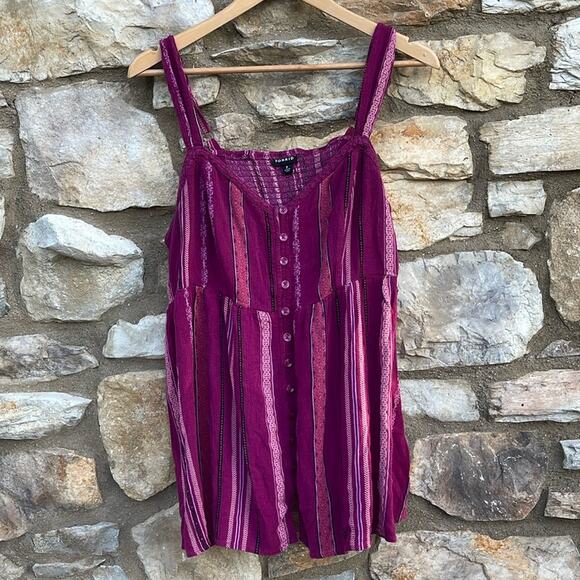 Torrid purple & pink sleeveless blouse size 2X - Picture 6 of 7